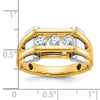 14k Two-tone Men's Polished 3-Stone 1/2 Carat AA Quality Diamond Ring
