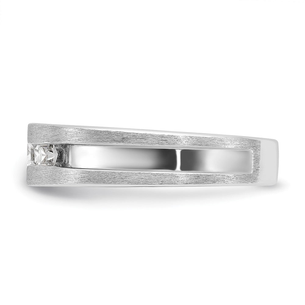 14k White Gold Men's 3/4 carat Diamond Complete Ring