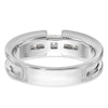 14k White Gold Men's 3/4 carat Diamond Complete Ring
