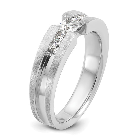 14k White Gold IBGoodman Men's Diamond Ring Mounting
