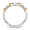 IBGoodman 14k Two-tone Men's Polished 7-Stone 1/2 Carat AA Quality Diamond Ring