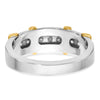 IBGoodman 14k Two-tone Men's Polished 7-Stone 1/2 Carat AA Quality Diamond Ring
