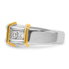 IBGoodman 14k Two-tone Men's Polished 7-Stone 1 Carat AA Quality Diamond Ring