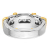 IBGoodman 14k Two-tone Men's Polished 7-Stone 1 Carat AA Quality Diamond Ring