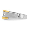 IBGoodman 14k Two-tone Men's Polished Satin and Grooved Square 5-StoneRing Mounting