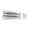 14k White Gold with Black Rhodium Men's Satin 1/3 carat Diamond Complete Ring