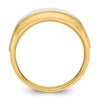 IBGoodman 14k with White Rhodium Men's Polished 7-Stone Ring Mounting