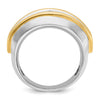 14k Two-tone IBGoodman Men's Polished 7-Stone Ring Mounting
