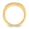 IBGoodman 14k Two-tone Men's Polished and Grooved 5-Stone Ring Mounting