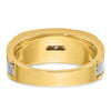 IBGoodman 14k Two-tone Men's Polished and Grooved 5-Stone Ring Mounting
