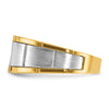 14k Two-tone IBGoodman Men's Polished and Satin Diamond Ring Mounting