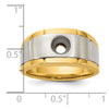 IBGoodman 14k Two-tone Men's Polished Satin and Grooved Ring Mounting