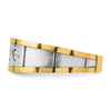 IBGoodman 14k Two-tone 1/4 carat Lab Grown Diamond VS/SI+ G+ Complete Three Stone Men's Ring