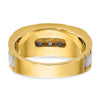 Men's Polished & Grooved Cr. Sapphire & Diamond Rings