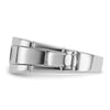 Men's Polished & Grooved Cr. Sapphire & Diamond Rings