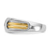 14k Two-tone Men's Polished and Cut-Out 1/5 Carat AA Quality Diamond Ring