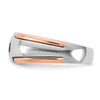 14k Two-tone White/Rose Gold Men's 1/4 carat Black Diamond Complete Ring