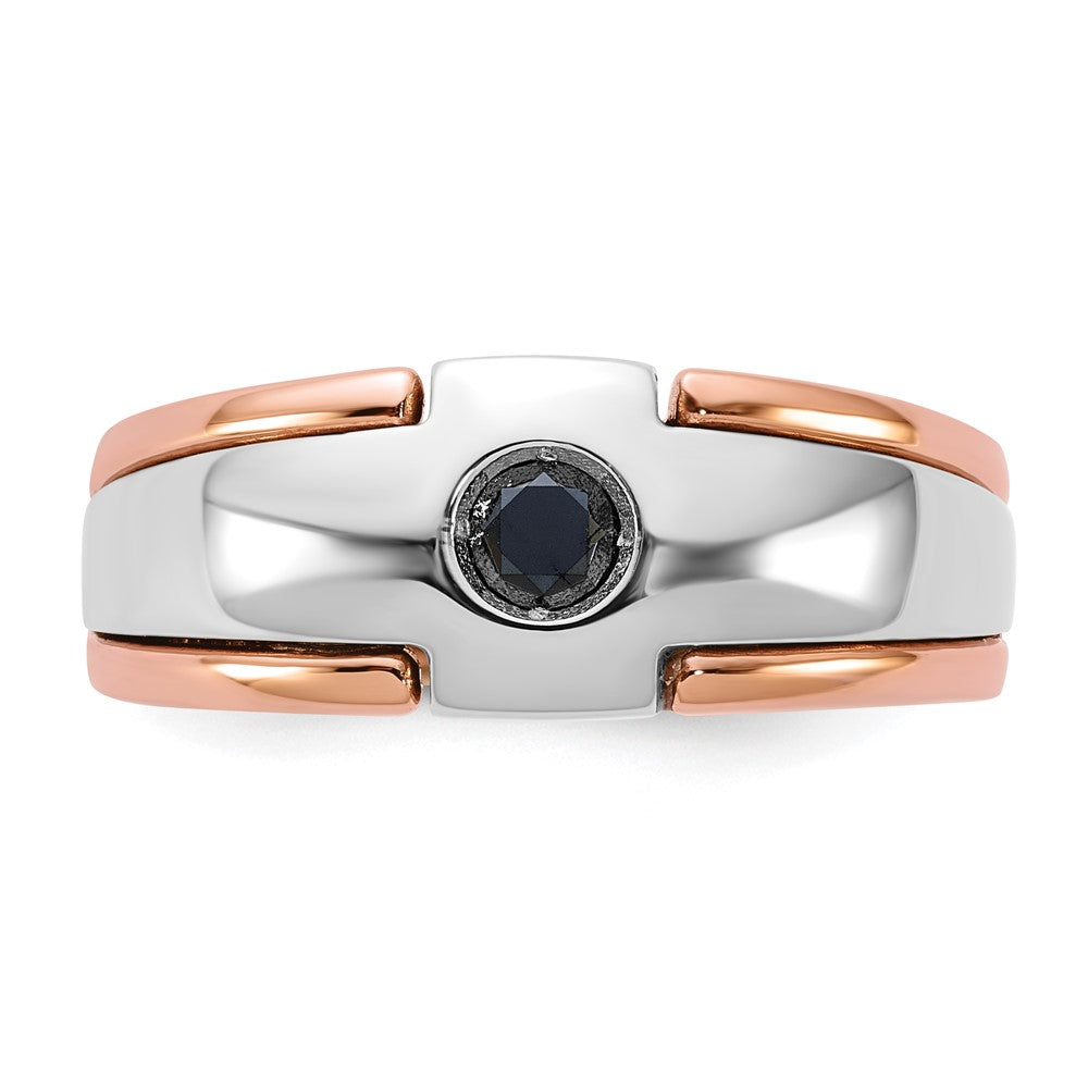 14k Two-tone White/Rose Gold IBGoodman Men's Diamond Ring Mounting