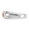 14k Two-tone White/Rose Gold Men's 1/4 carat Diamond Complete Ring