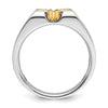 14k Two-tone Men's 3/8 carat Diamond Complete Ring