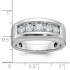 IBGoodman 14k White Gold Men's Polished and Satin 5-Stone Ring Mounting