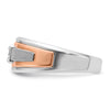 14k Two-tone White/Rose Gold Men's Satin 1/3 carat Diamond Complete Ring