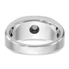14k Two-tone White/Rose Gold Men's Satin 1/3 carat Diamond Complete Ring