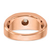 14k Two-tone White/Rose Men's 1/2 carat Black/White Diamond Complete Ring
