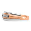 14k Two-tone White/Rose Gold Men's 1/5 carat Diamond Complete Ring