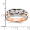 14k Two-tone White/Rose Gold IBGoodman Men's Diamond Ring Mounting