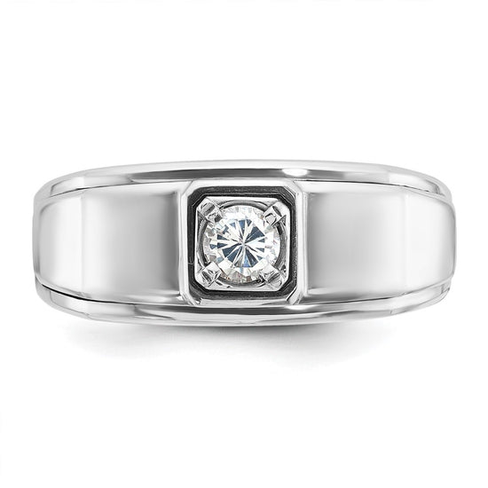 10k White Gold IBGoodman Men's Diamond Complete Ring
