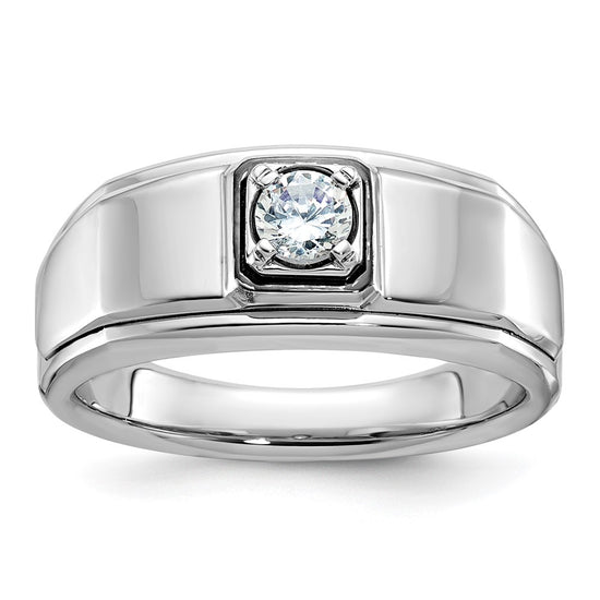 10k White Gold IBGoodman Men's Diamond Complete Ring