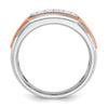IBGoodman 14k White and Rose Gold Men's Polished 5-Stone Ring Mounting