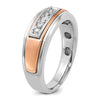 IBGoodman 14k White and Rose Gold Men's Polished 5-Stone Ring Mounting