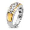 14k Two-tone IBGoodman Men's Polished 5-Stone Ring Mounting