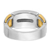 14k Two-tone Men's Polished and Cut-Out 2-Row 1 Carat AA Quality Diamond Ring