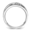 14k White Gold 1/3 carat Lab Grown Diamond VS/SI+ G+ Complete Polished and Grooved Men's Ring