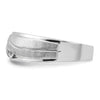 14k White Gold 1/3 carat Lab Grown Diamond VS/SI+ G+ Complete Polished and Grooved Men's Ring