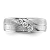 14k White Gold 1/3 carat Lab Grown Diamond VS/SI+ G+ Complete Polished and Grooved Men's Ring
