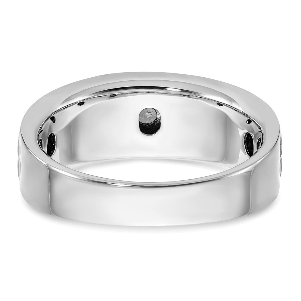 14k White Gold 1/3 carat Lab Grown Diamond VS/SI+ G+ Complete Polished and Grooved Men's Ring