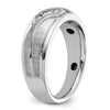 14k White Gold 1/3 carat Lab Grown Diamond VS/SI+ G+ Complete Polished and Grooved Men's Ring