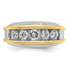 14k Two-tone IBGoodman Men's Polished 5-Stone Ring Mounting