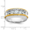 14k Two-tone IBGoodman Men's Polished 5-Stone Ring Mounting