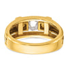 IBGoodman 14k Two-tone Men's Polished Satin and Cut-Out Cross Ring Mounting