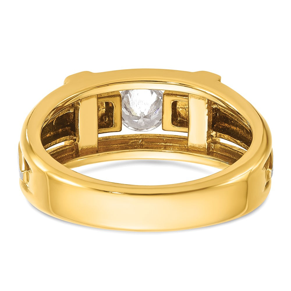 Gold Men's Diamond Cross Rings