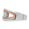 IBGoodman 14k Rose and White Gold Men's Polished Cut-Out 5-Stone Ring Mounting