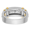 IBGoodman 14k Two-tone Men's Polished Grooved and Cut-Out 5-Stone Ring Mounting