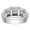 14k Two-tone IBGoodman Men's Polished 3-Stone Ring Mounting