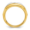 14k Two-tone Men's 1/3 carat Diamond Complete Ring