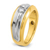 14k Two-tone Men's 1/3 carat Diamond Complete Ring